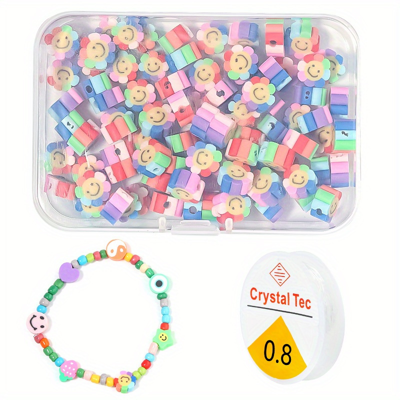 Polymer Clay Beads Loose Spacer Beads DIY Accessories Set Box
